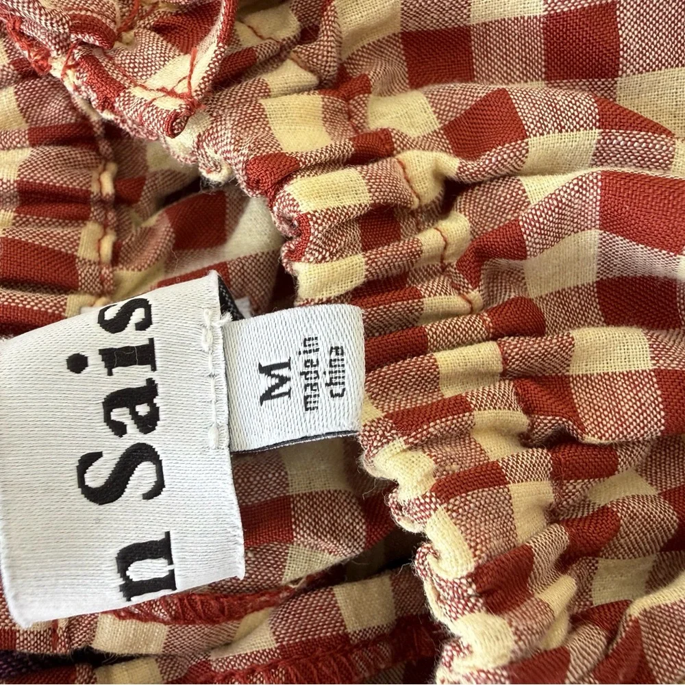 En Saison Gingham Ruffle Sleeve Top - Picture 6 of 8